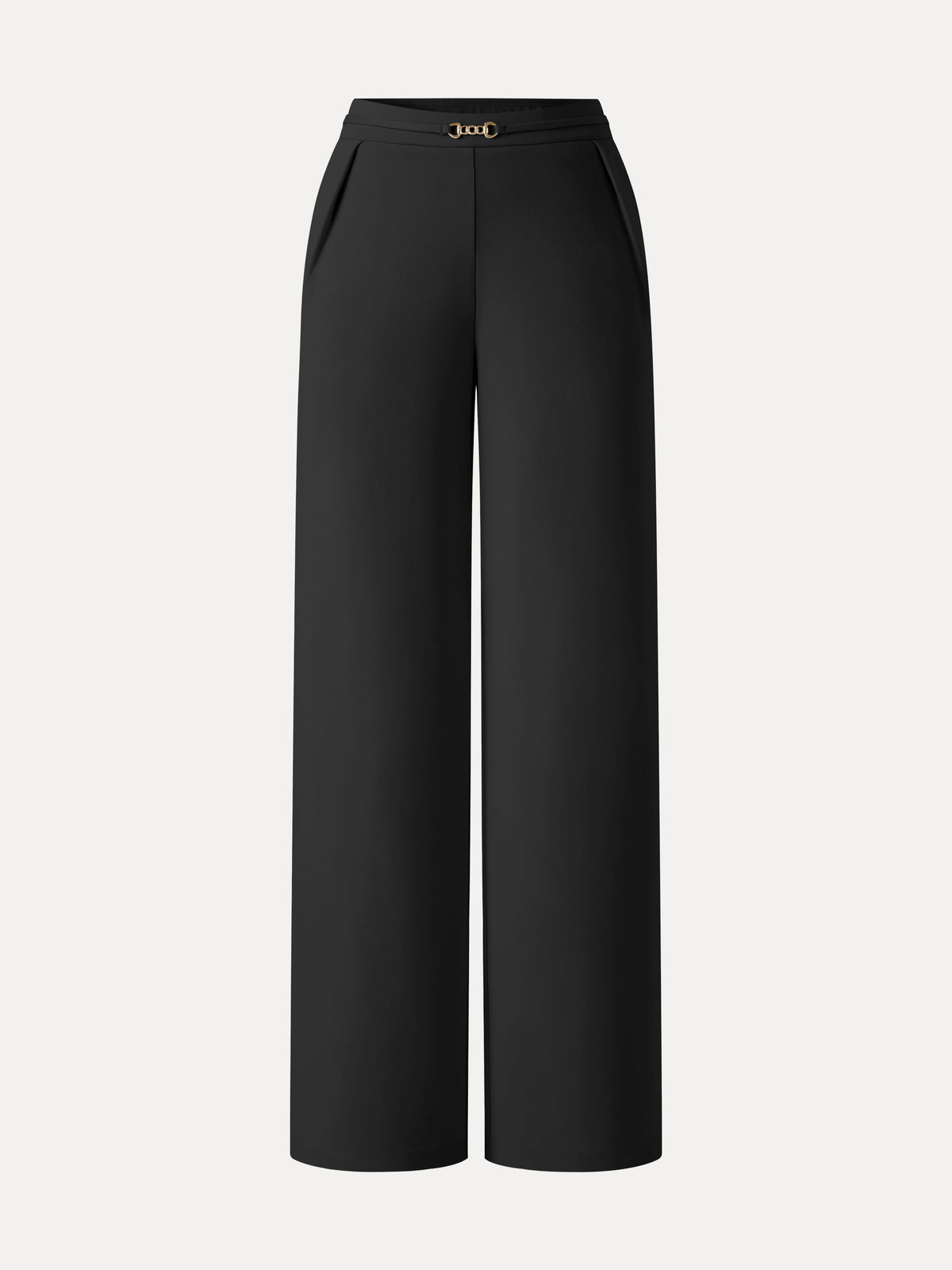 OGLmove Women's Ponte High-Rise Wide-Leg Pants with Pockets