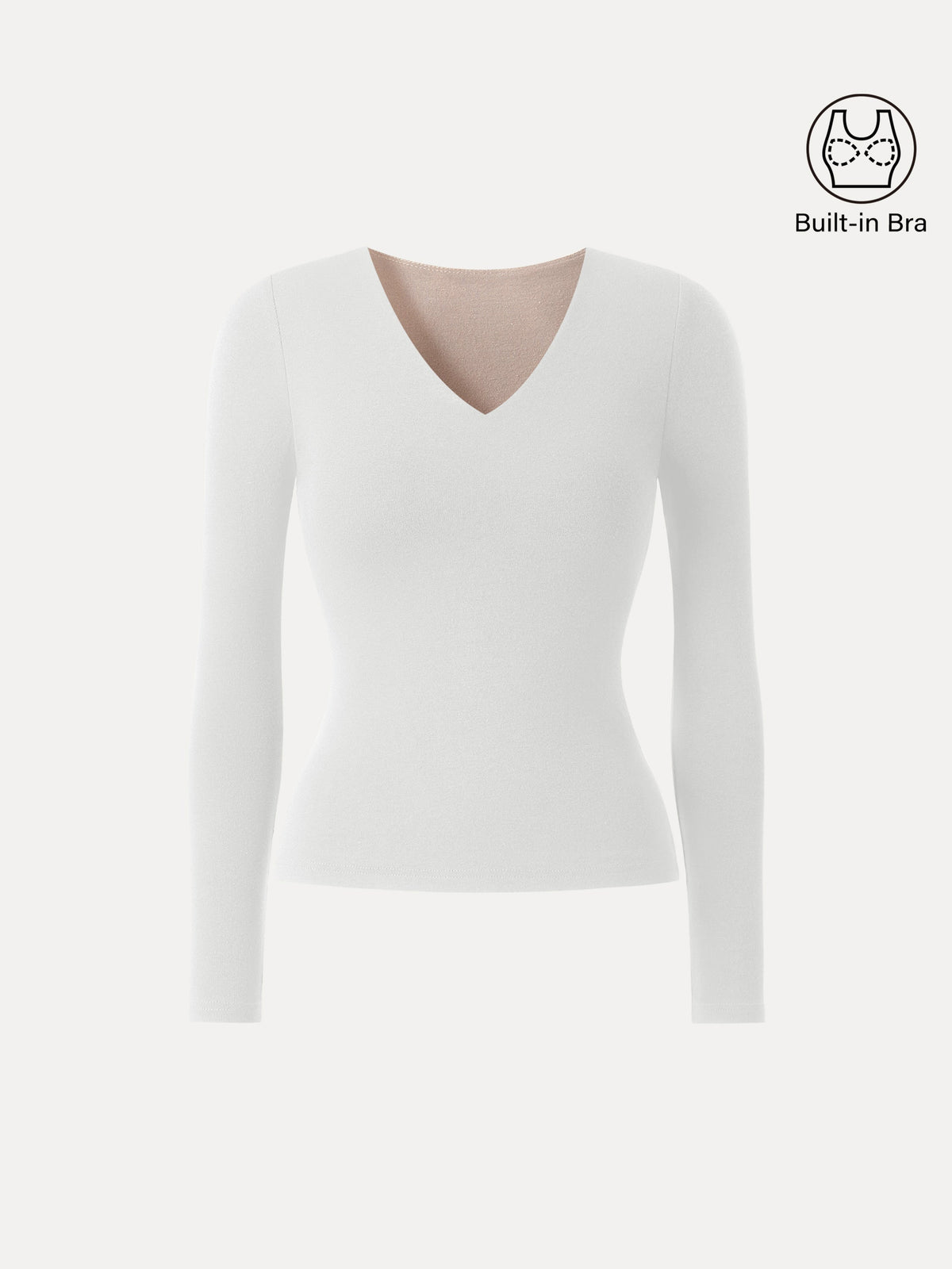 OGLmove Women's Eco-Mousse® V-Neck Long Sleeve Bra Top