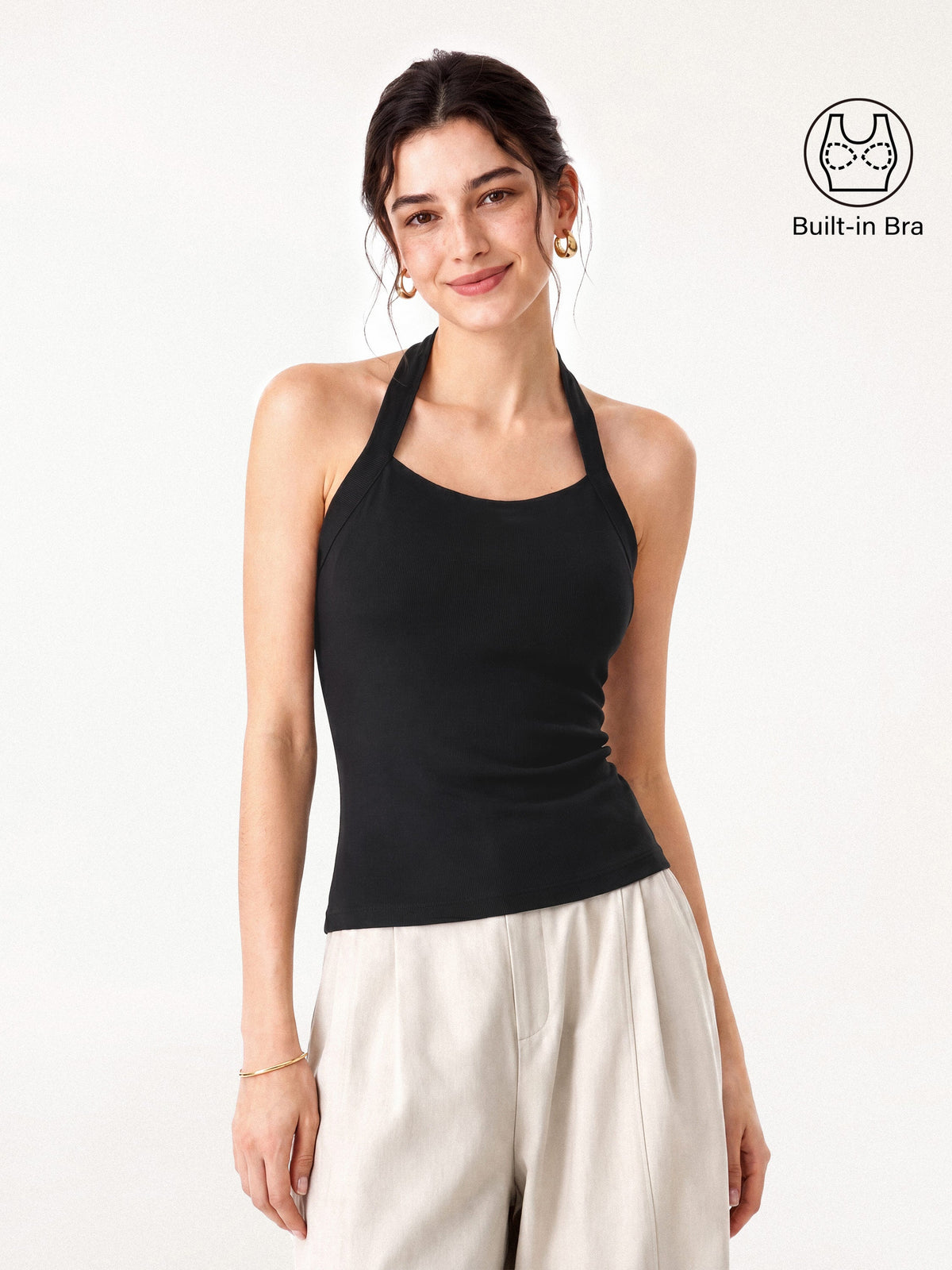 OGLmove Women's Sleek Halter Bra Top
