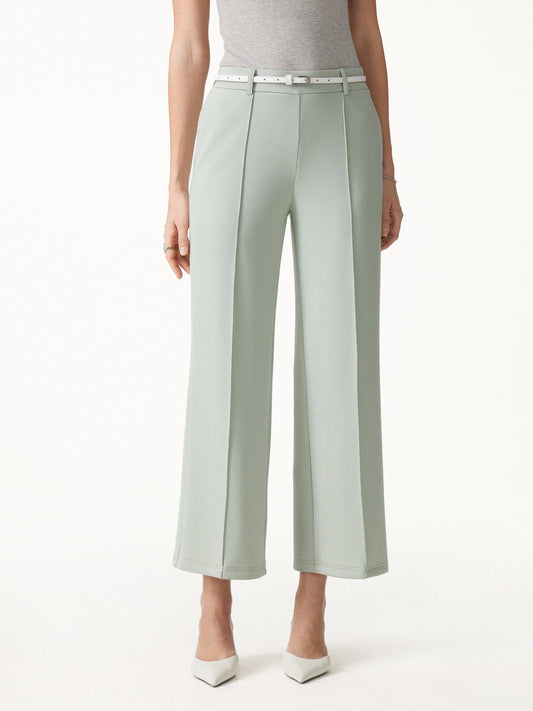 OGLmove Women's Lyocell Spacer Knit Cropped Straight-Leg Pants