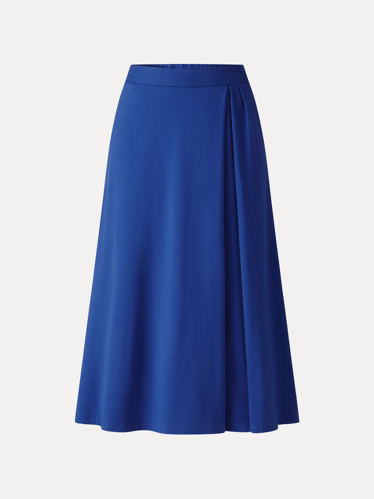 OGLmove Women's Ponte Mid-Rise Tucked A-Line Midi Skirt with Pockets