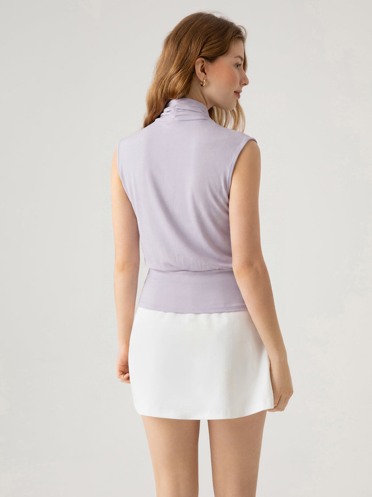 OGLmove Women's Matte Smooth Surplice Sleeveless Top