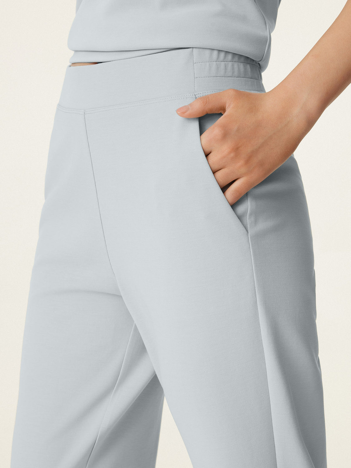 OGLmove Women's Mid-Rise Pull-On Tapered Pants with Pockets