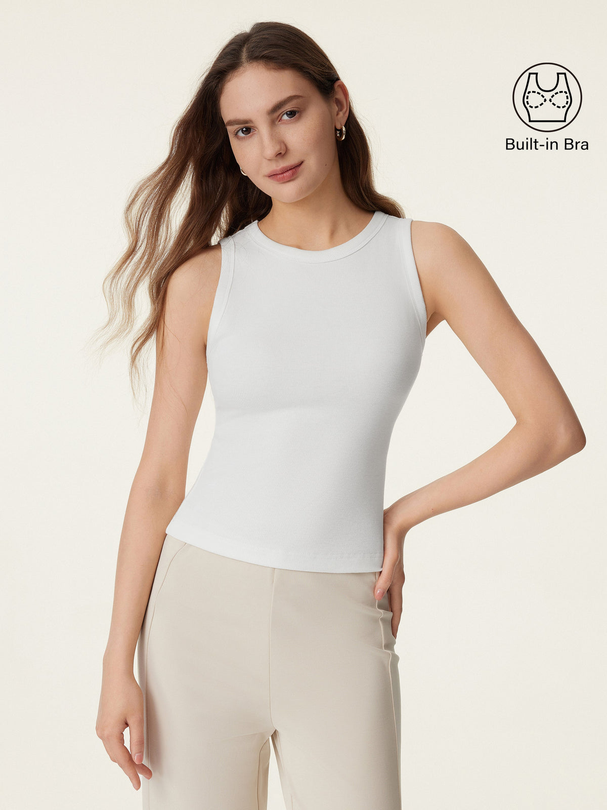OGLmove Women's Crewneck Cotton New Airy Bra Tank