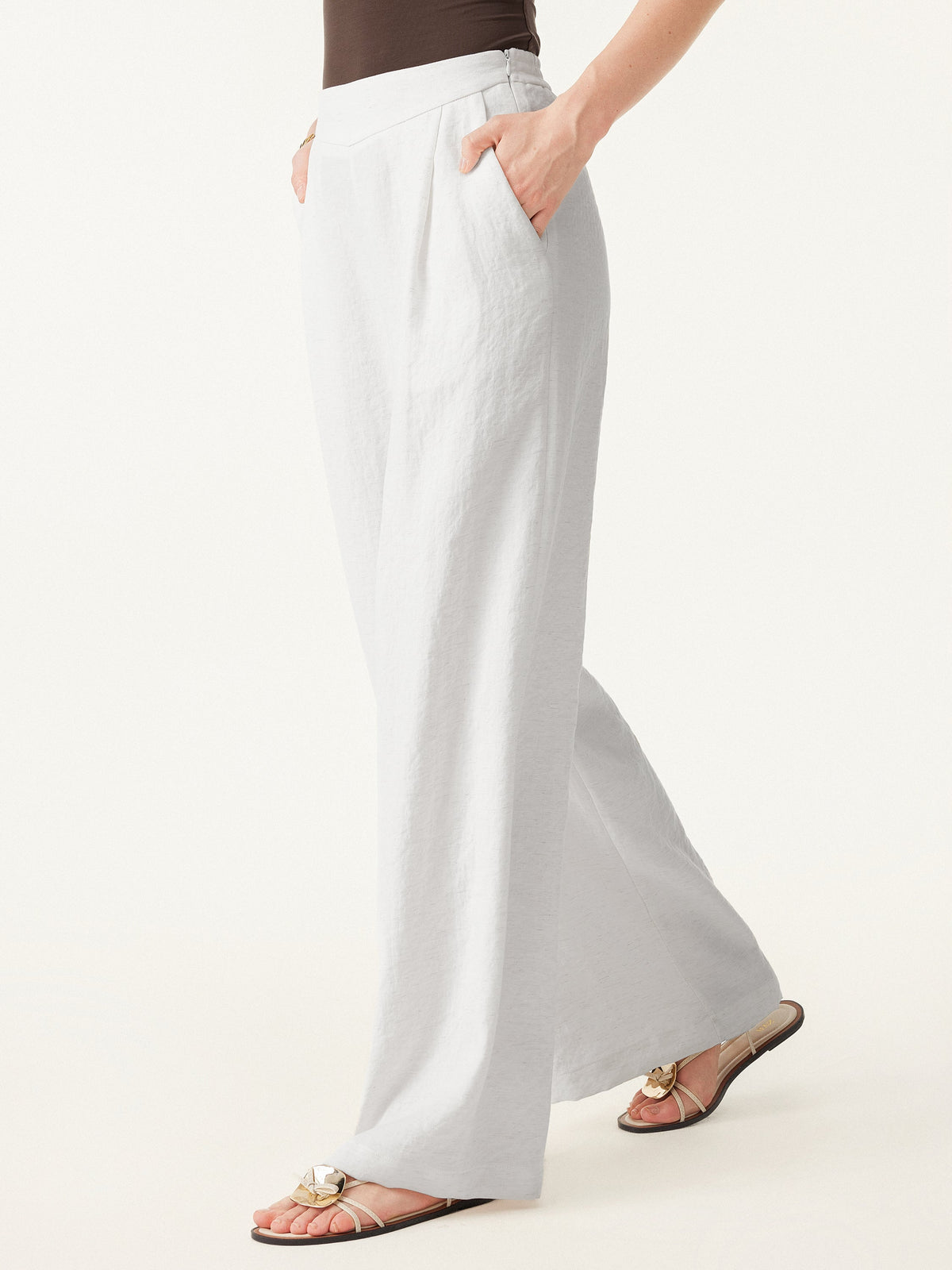 OGLmove Women's 2-Piece Cowl Neck Bra Tank & Mid-Rise Wide-Leg Pants Set