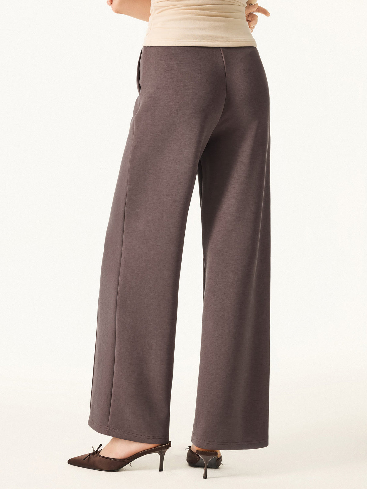 OGLmove Women's Wrinkle-Resistant Mid Rise Straight Leg Pants