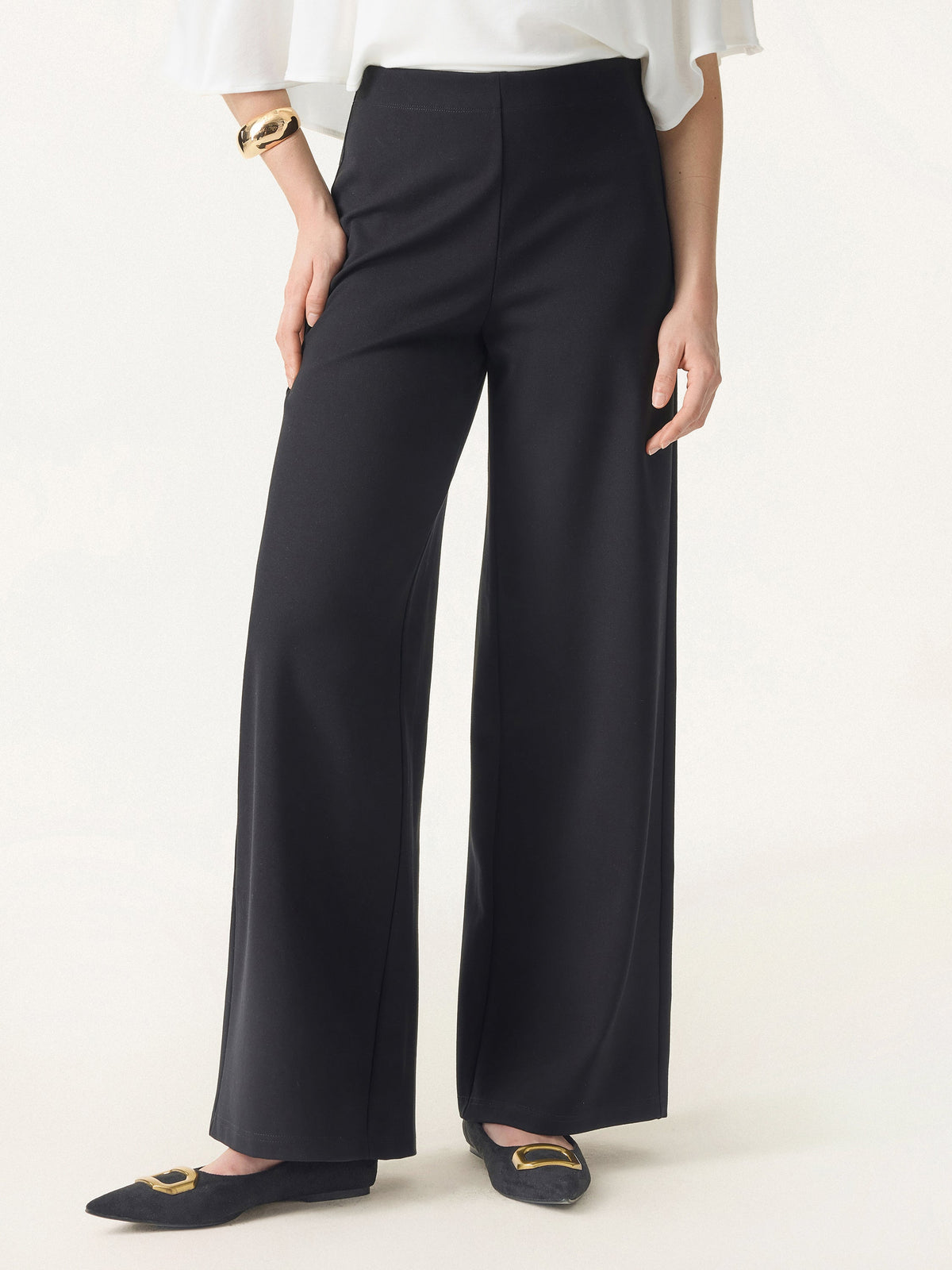 OGLmove Women's Ponte High-Rise Wide-Leg Pants