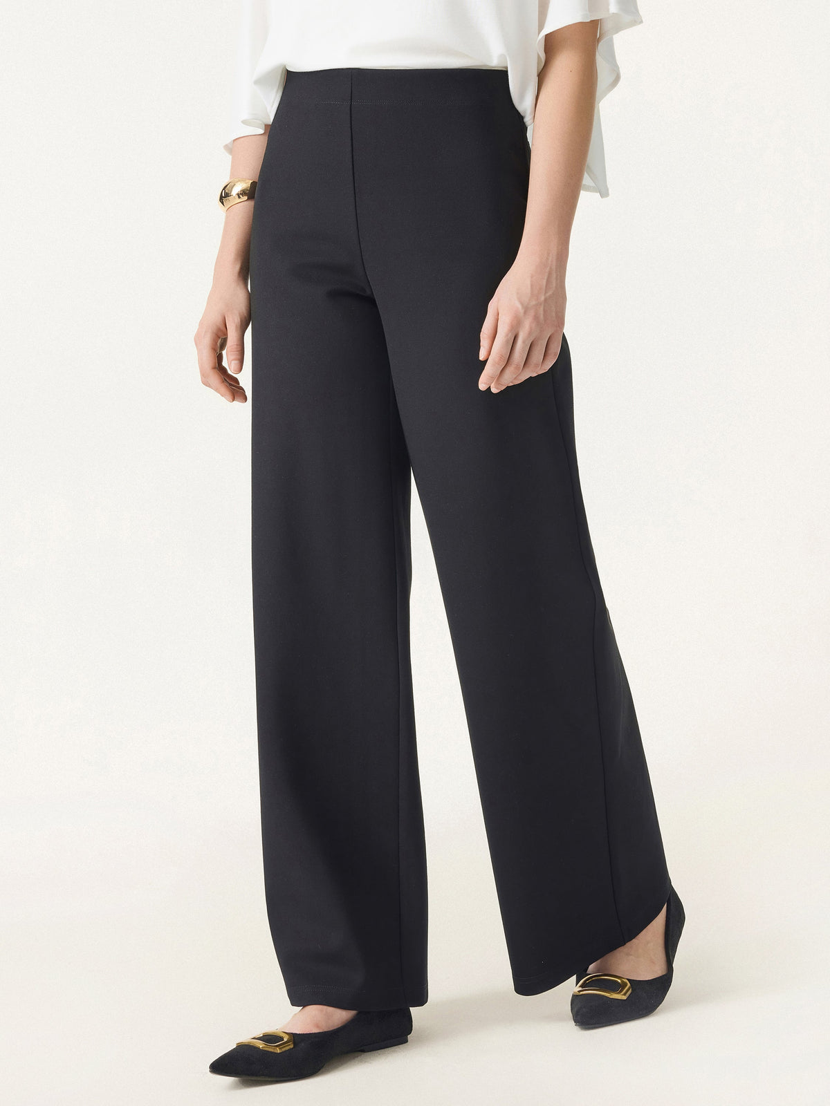 OGLmove Women's Ponte High-Rise Wide-Leg Pants