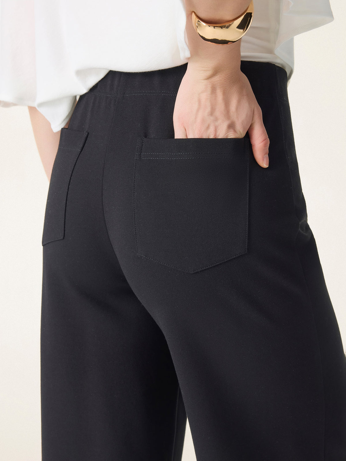 OGLmove Women's Ponte High-Rise Wide-Leg Pants
