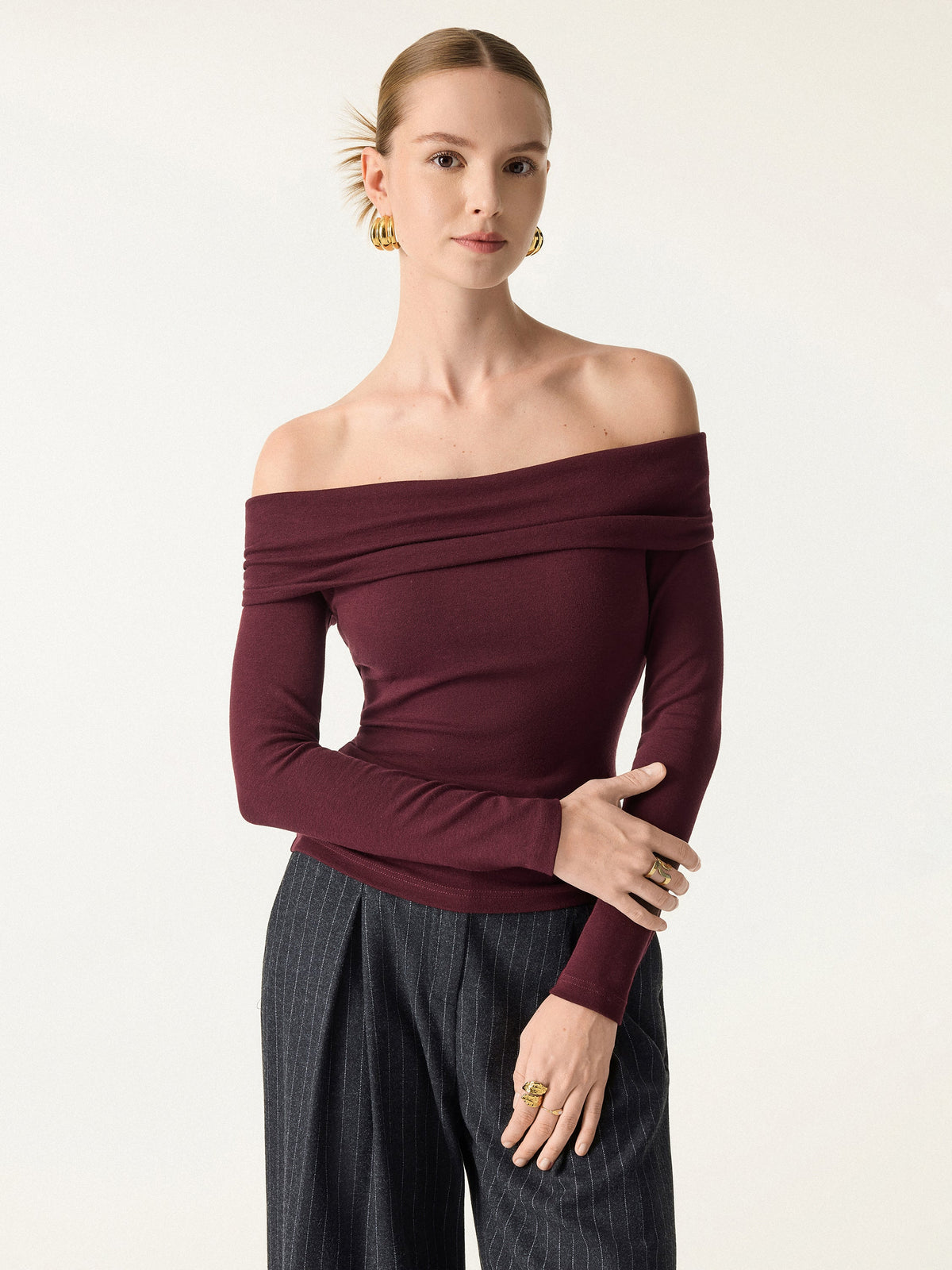 OGLmove Women's Eco-Mousse® Convertible Neck Long Sleeve Bra Top