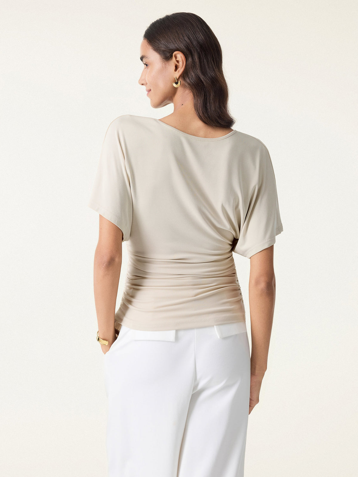 OGLmove Women's 2-Piece Boatneck Top and Wide-Leg Pants Set
