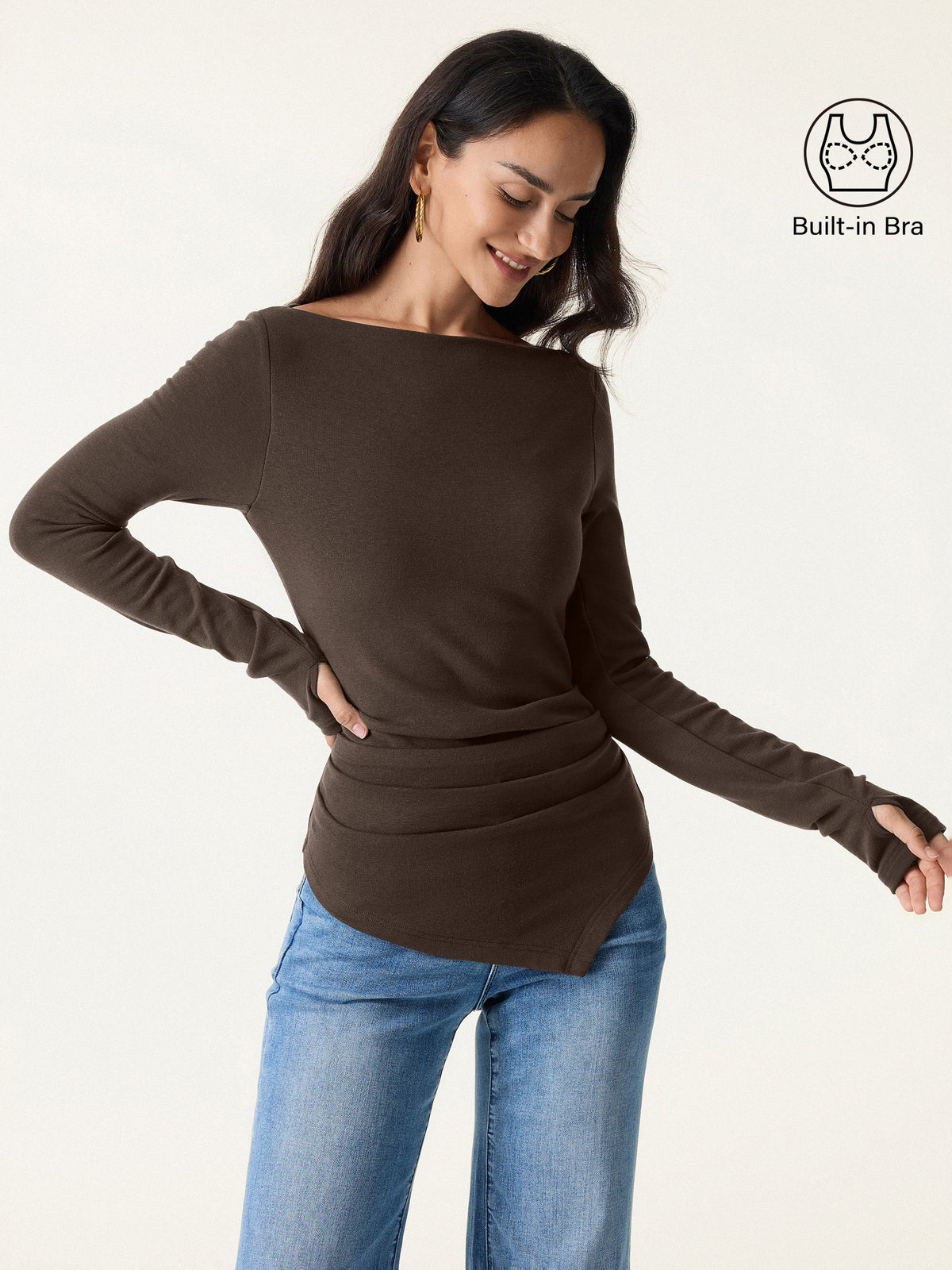 OGLmove Women's Eco-Mousse® ProWarm Boatneck Bra Top