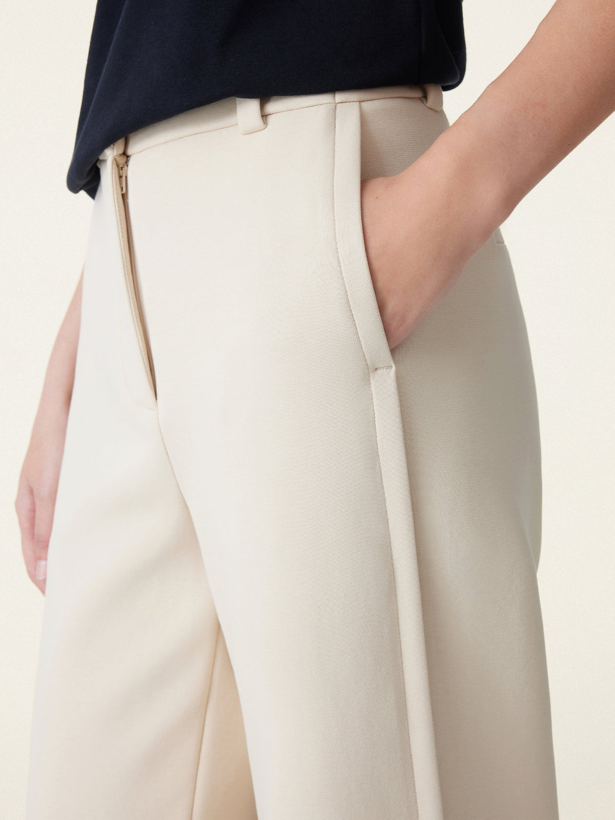 OGLmove Women's Asymmetrical Neck Top & Wide Leg Pants Set