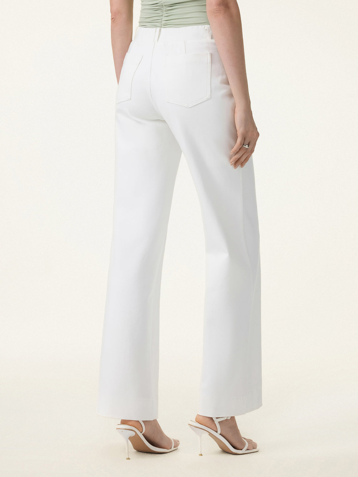 OGLmove Women's Drapey Mid-Rise Wide-Leg Pants with Pockets