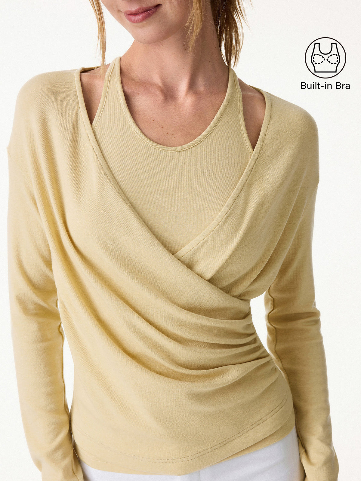 OGLmove Women's 2-Piece Eco-MiyaMoon® Cami & Surplice Top Set