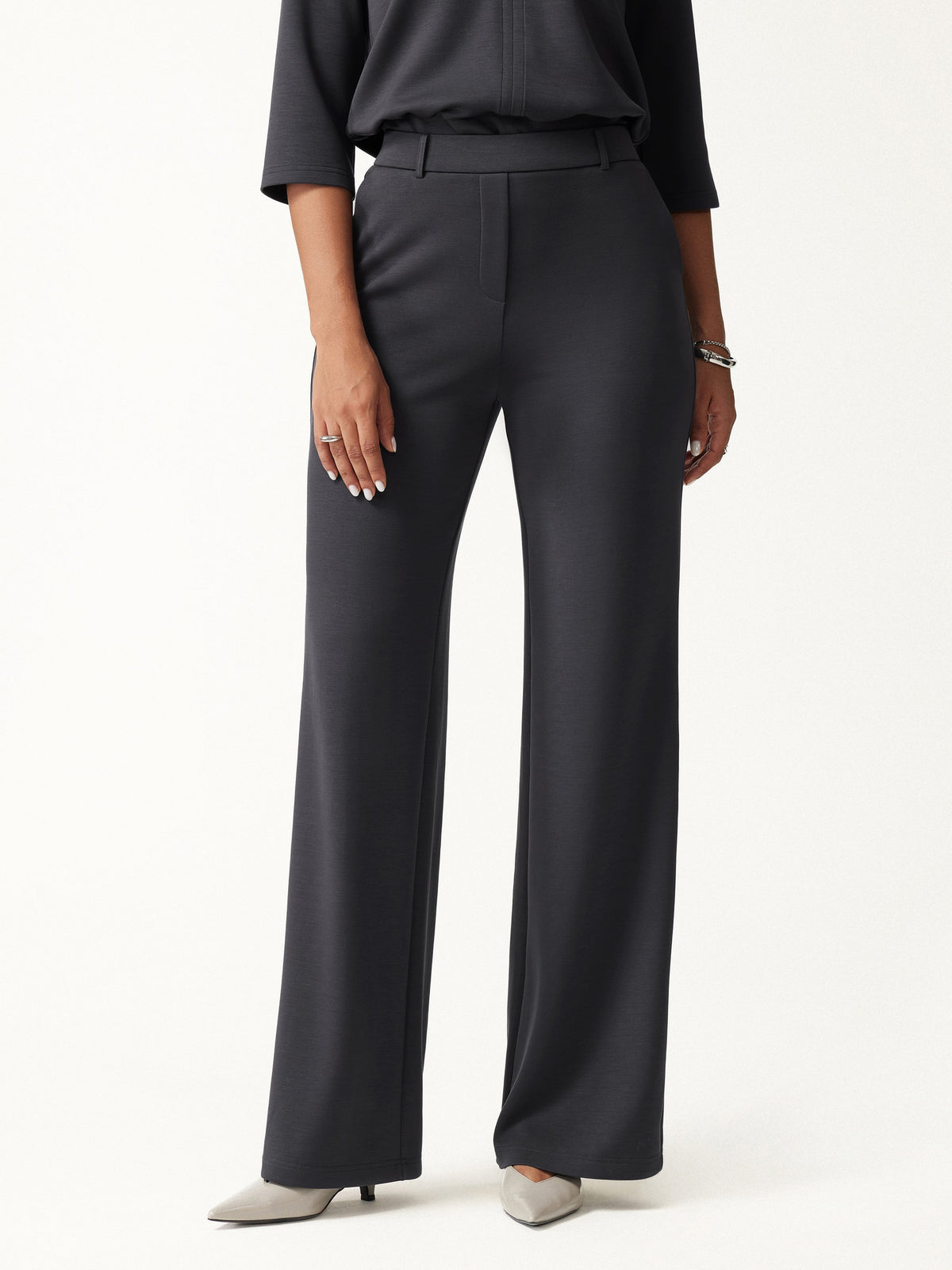 OGLmove Women's TravelEase Lyocell Spacer High-Rise Wide Leg Pants
