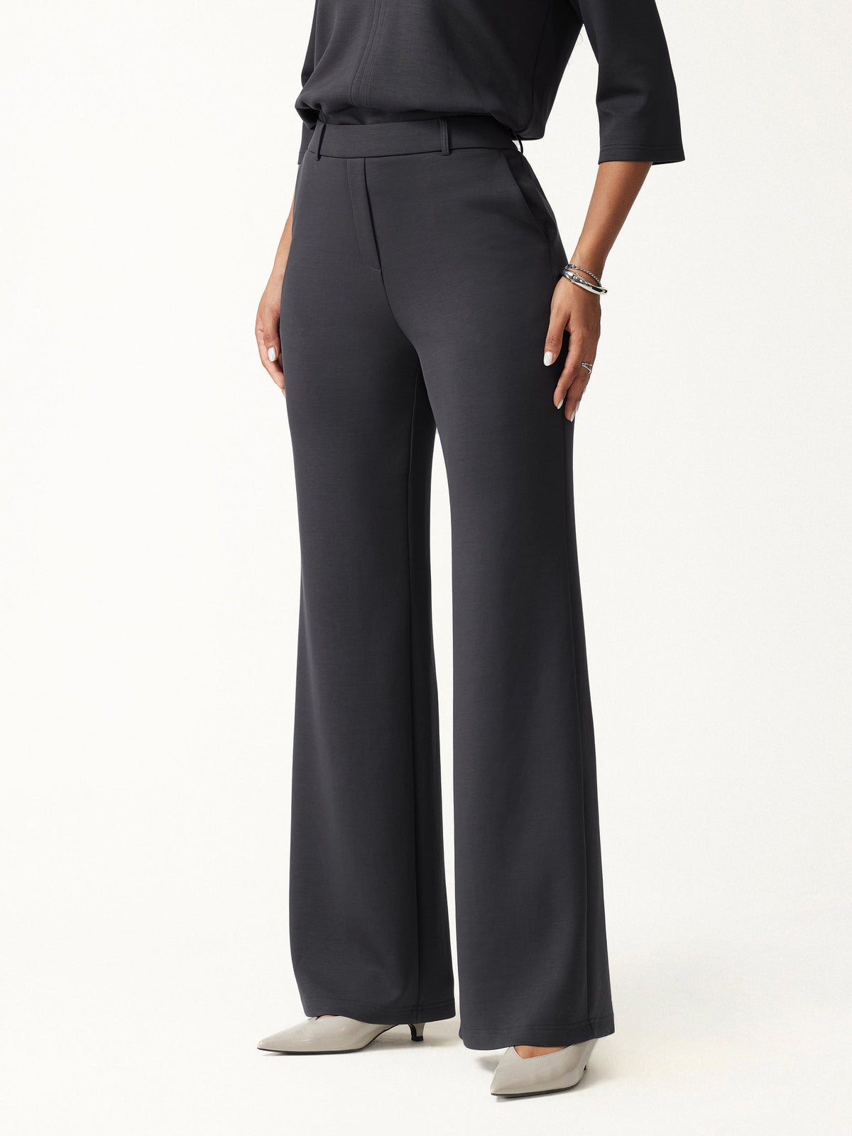 OGLmove Women's TravelEase Lyocell Spacer High-Rise Wide Leg Pants