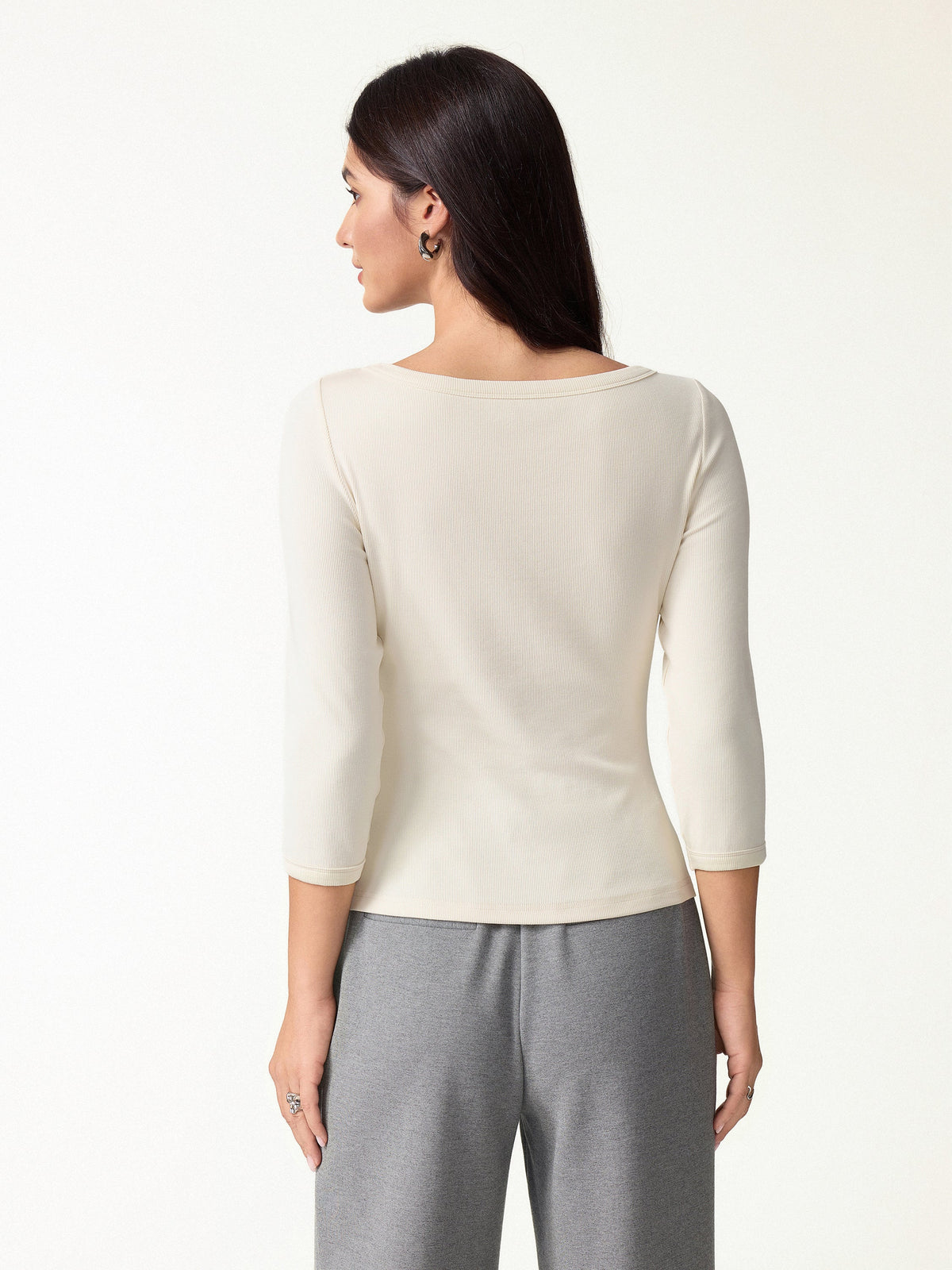 OGLmove Women's Plantive® Boatneck 3/4 Sleeve Bra Top