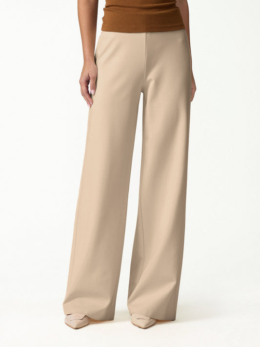 OGLmove Women's Ponte High-Rise Wide-Leg Pants
