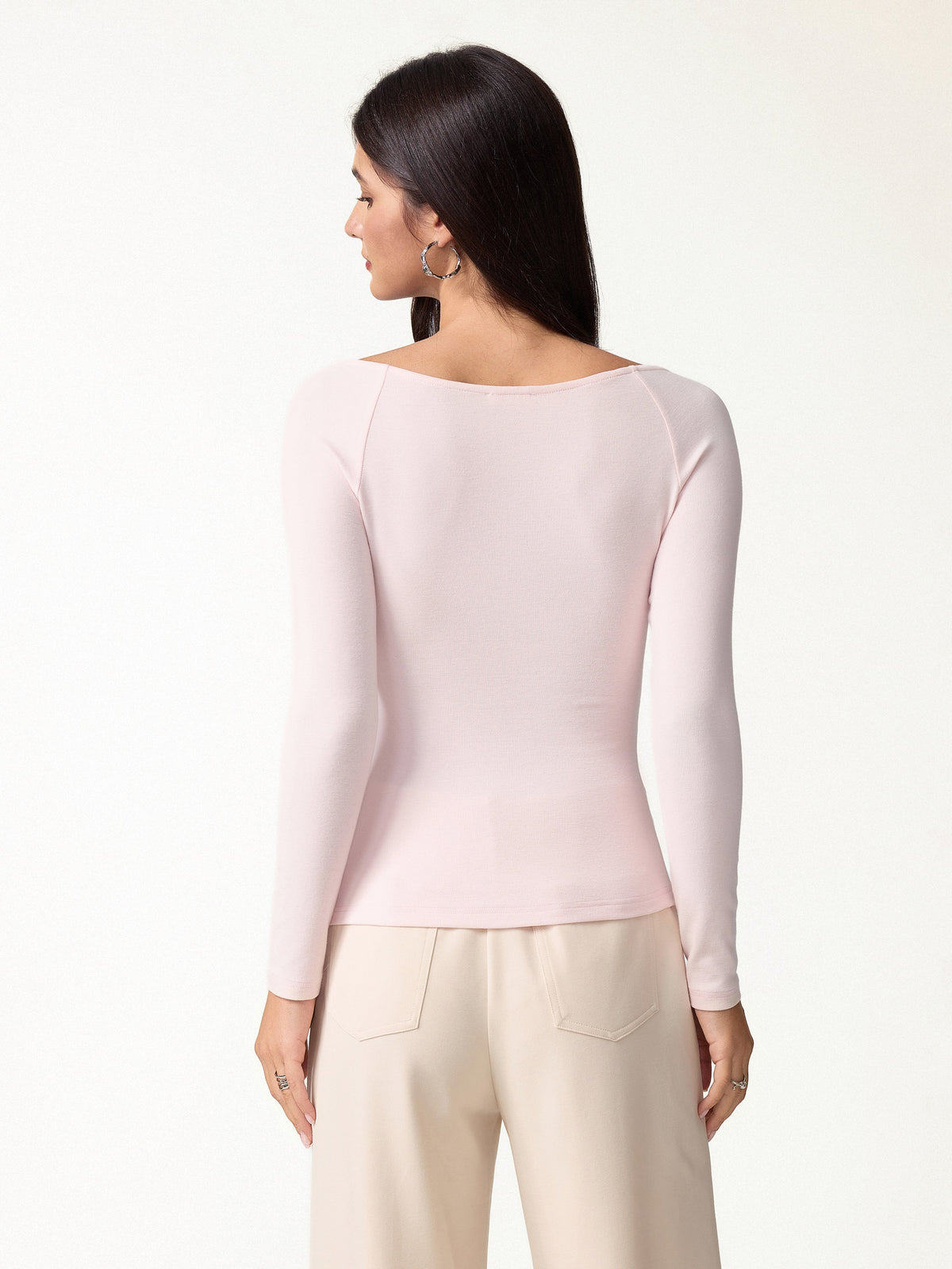 OGLmove Women's LiteWarm Surplice Ruched Long Sleeve Top