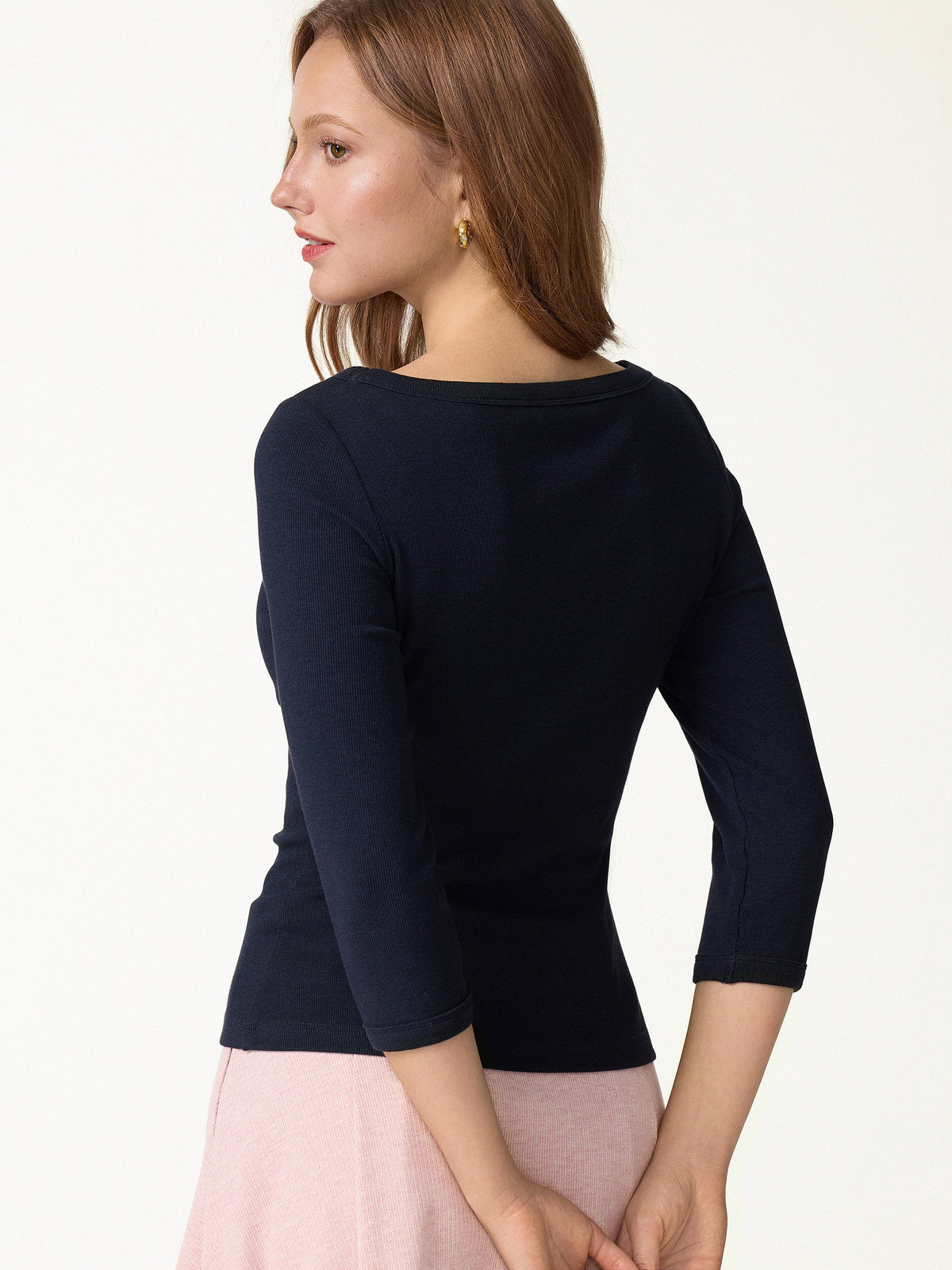 OGLmove Women's Plantive® Boatneck 3/4 Sleeve Bra Top