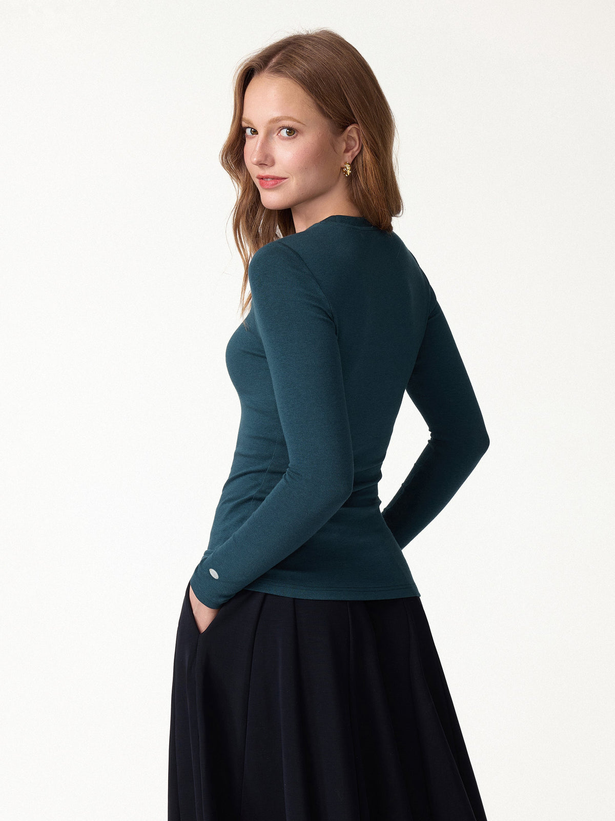 OGLmove Women's Eco-Mousse® Crewneck Long Sleeve Bra Top