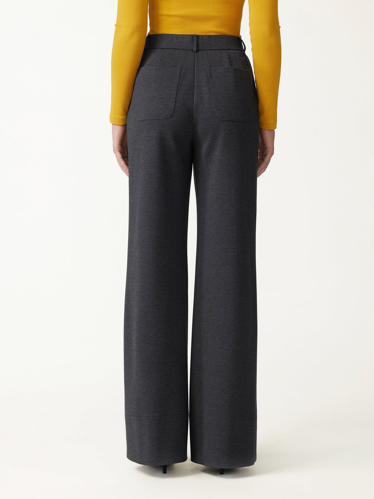OGLmove Women's Ponte Mid-Rise Wide-Leg Pants