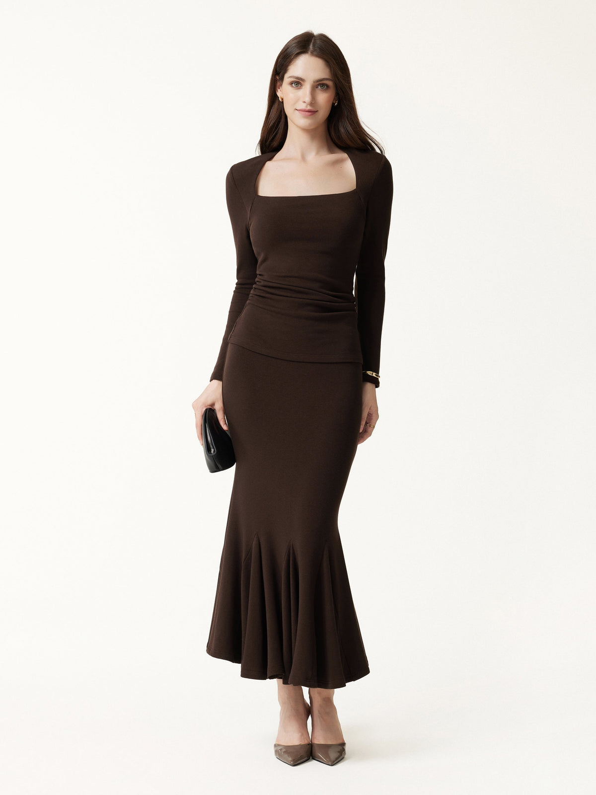 OGLmove Women's Eco-Mousse® High-Rise Mermaid Midi Skirt