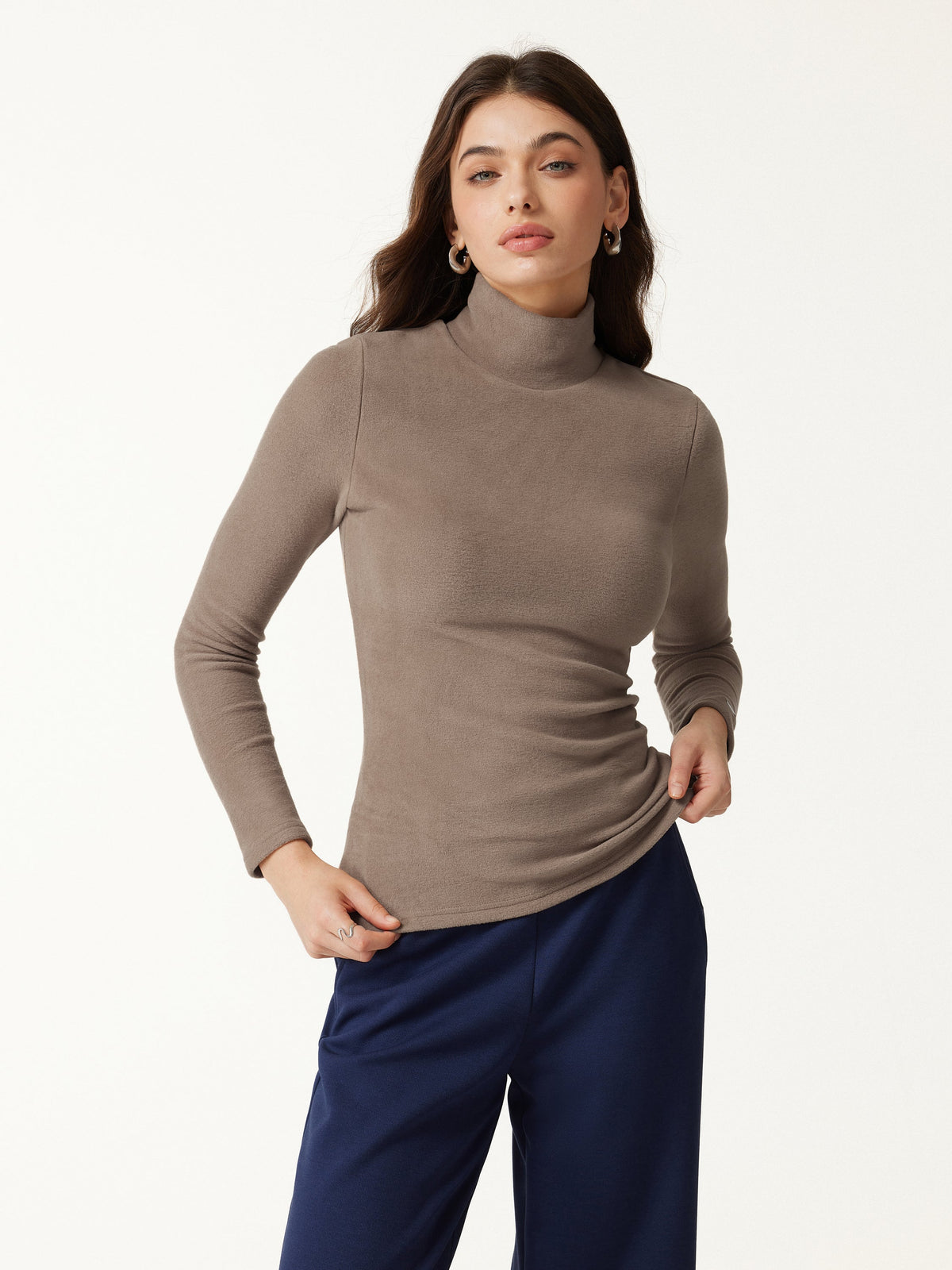 OGLmove Women's MaxWarm Turtleneck Long Sleeve Bra Top