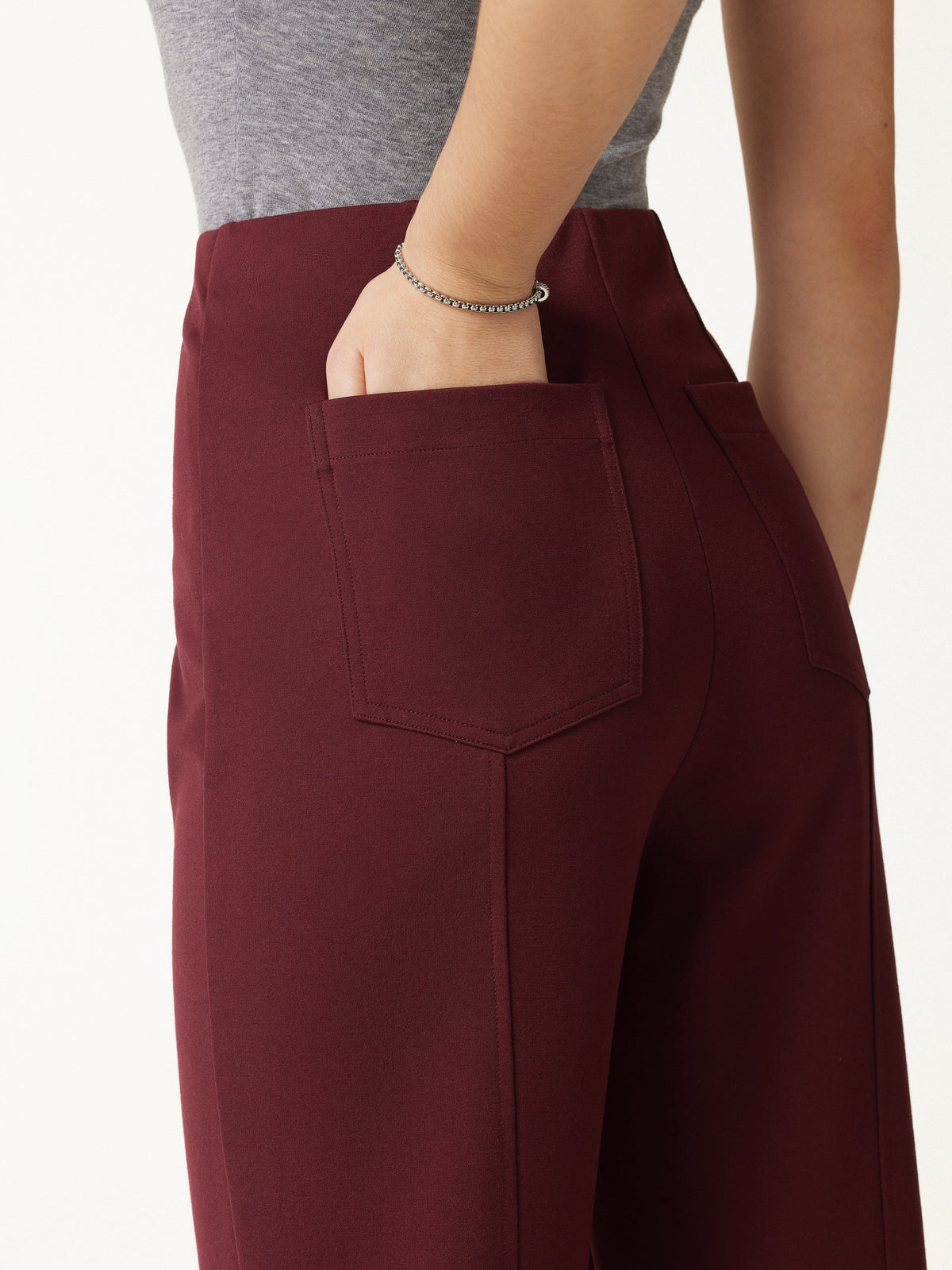 OGLmove Women's Ponte High-Rise Straight-Leg Pants