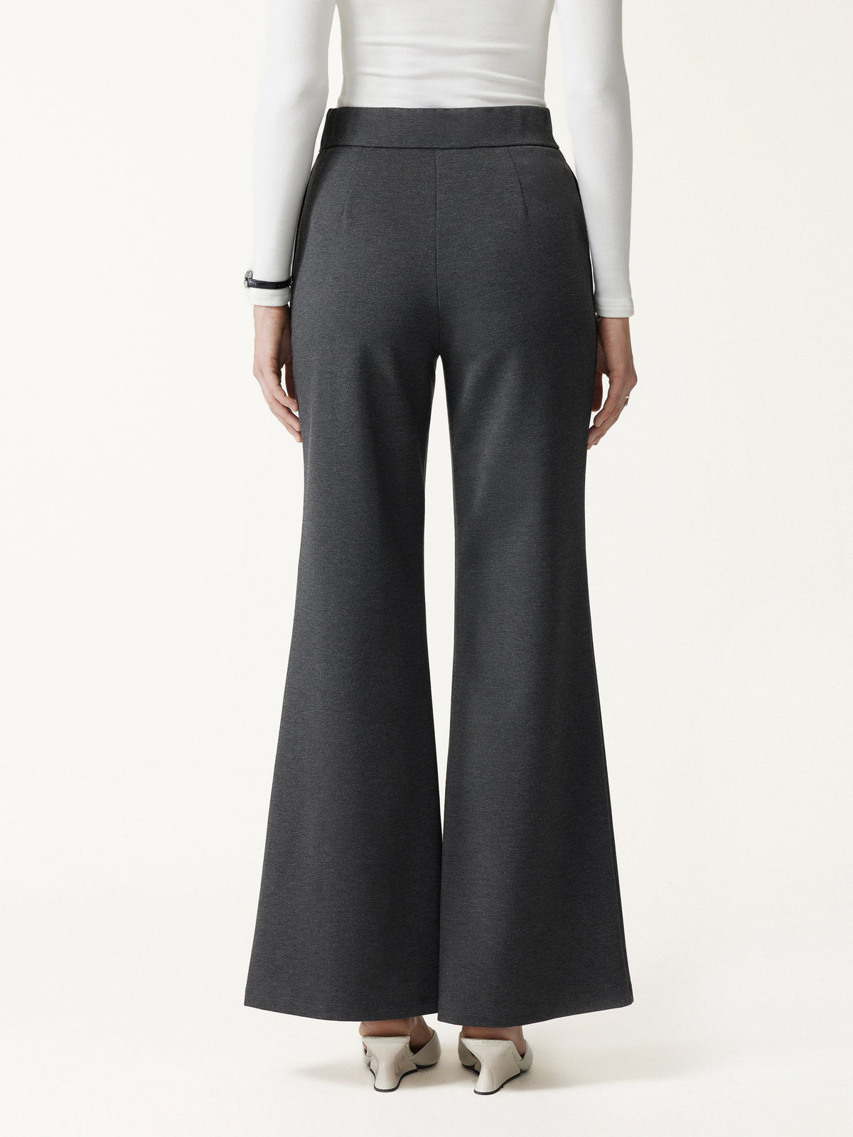 OGLmove Women's Ponte High-Rise Wide-Leg Pants with Pockets