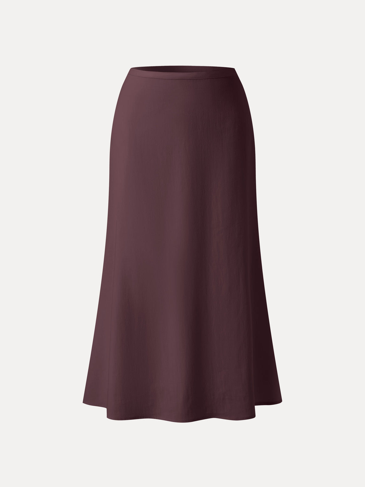 OGLmove Women's Lyocell-Linen Blend Maxi Flared Pull-On Skirt