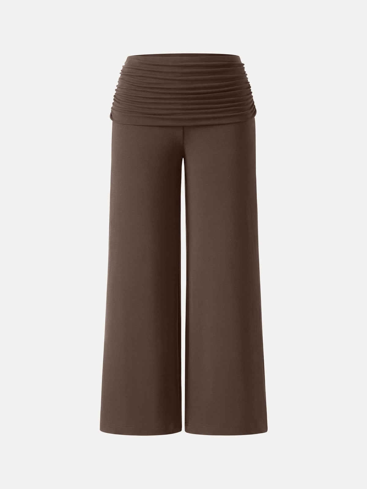 OGLmove Women's Wool Blend Drapey Wide-Leg Pull-On Pants with Pockets