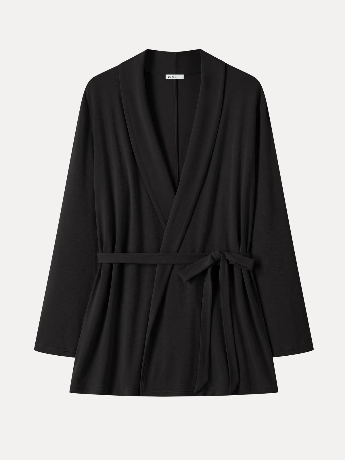 OGLmove Women's Eco-Mousse Lapel Long Sleeve Belted Cardigan