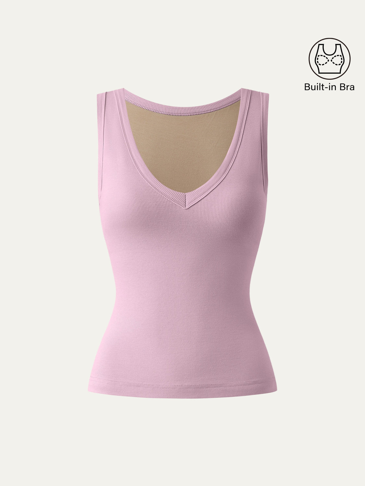 OGLmove Women's Cotton Airy Stretchy V-Neck Bra Tank