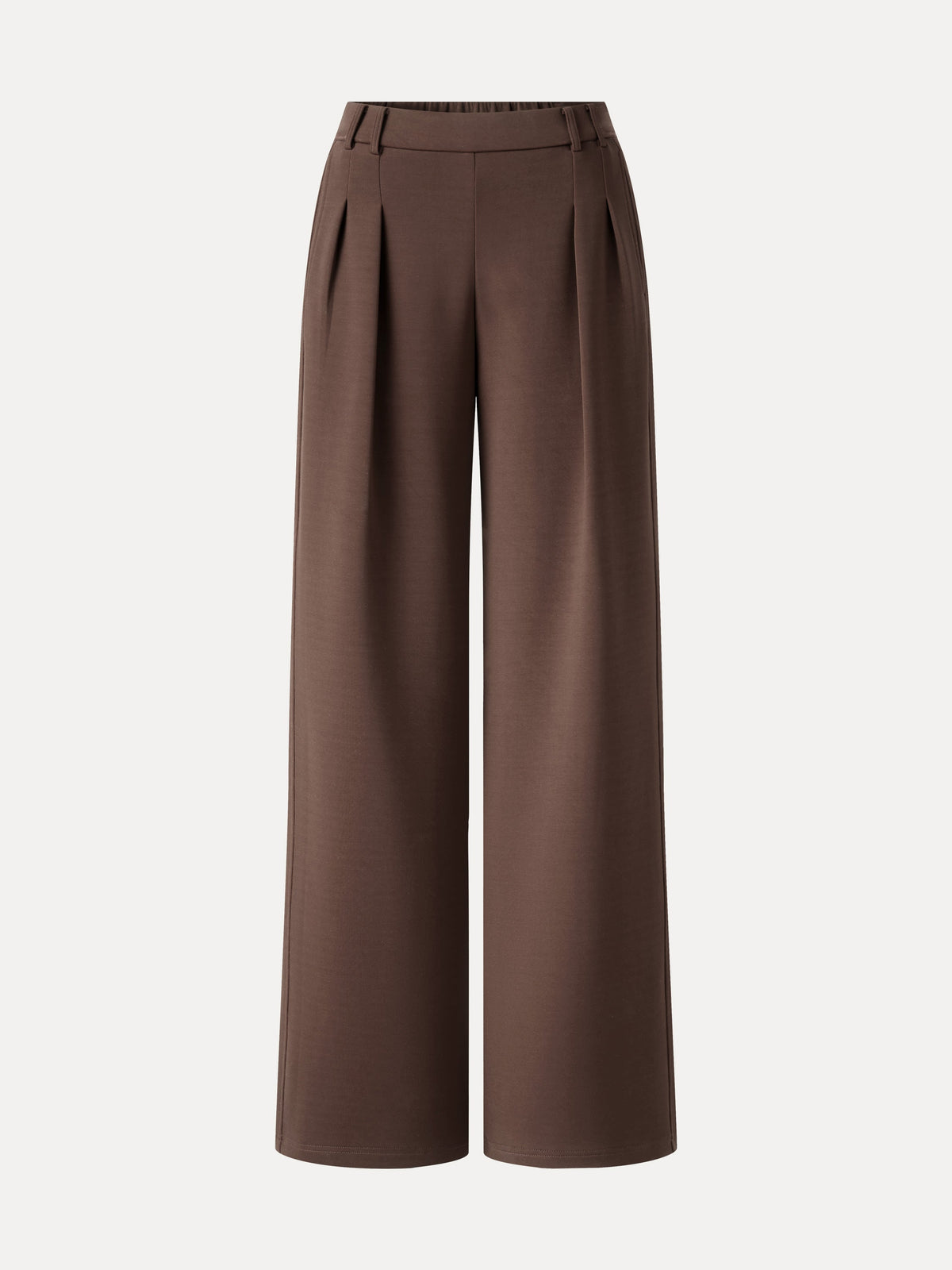 OGLmove Women's Lyocell Spacer Knit High-Rise Wide-Leg Tuck Pants