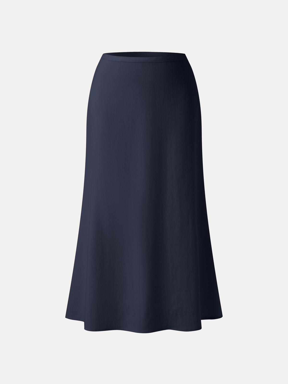 OGLmove Women's Lyocell-Linen Blend Maxi Flared Pull-On Skirt