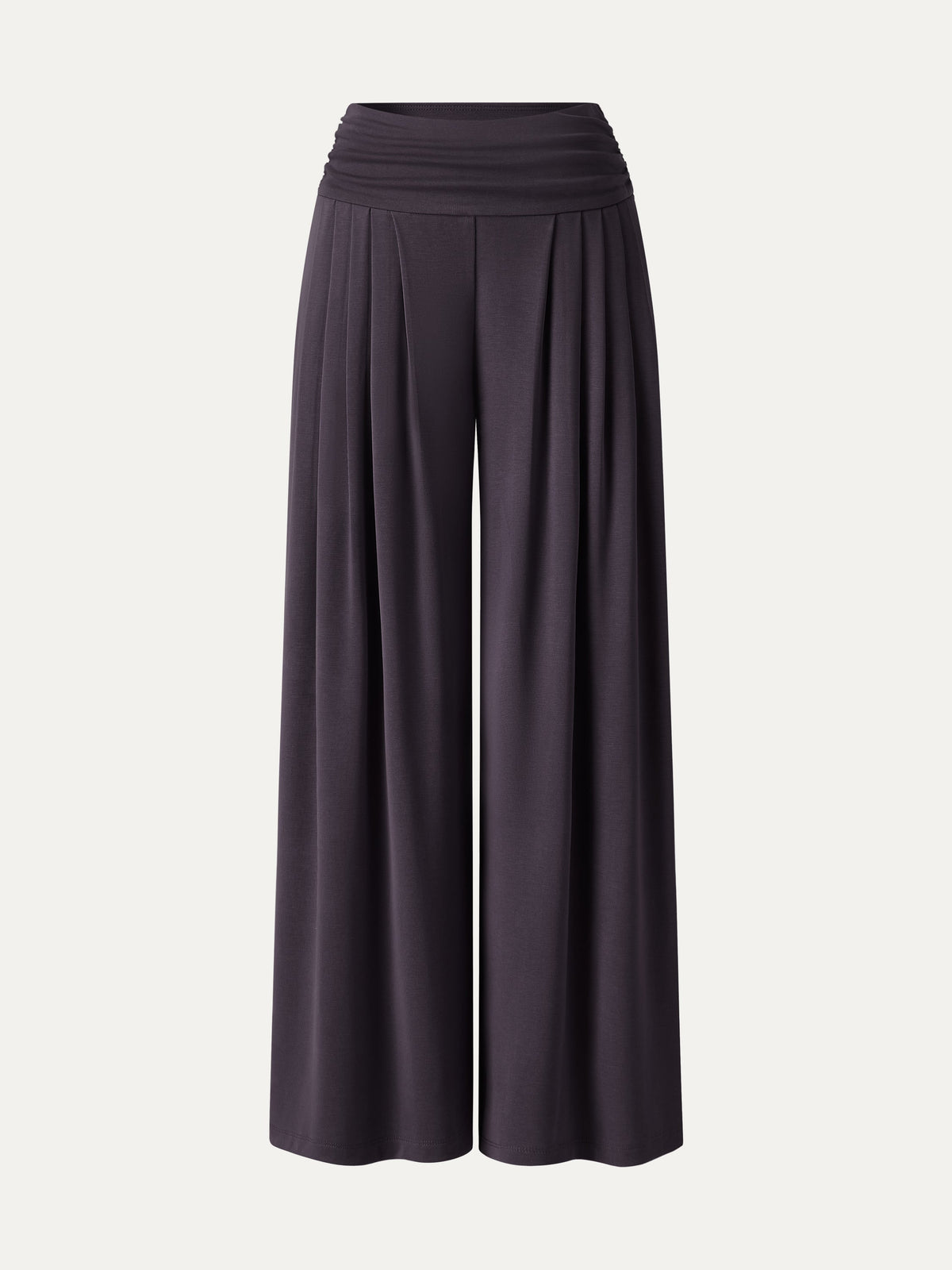OGLmove Women's Sandwashed Flowy Tucked Palazzo Pants with Pockets