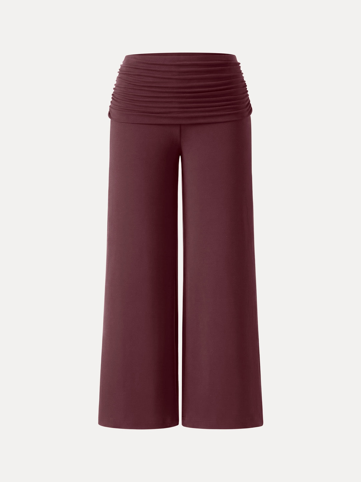 OGLmove Women's Wool Blend Drapey Wide-Leg Pull-On Pants with Pockets