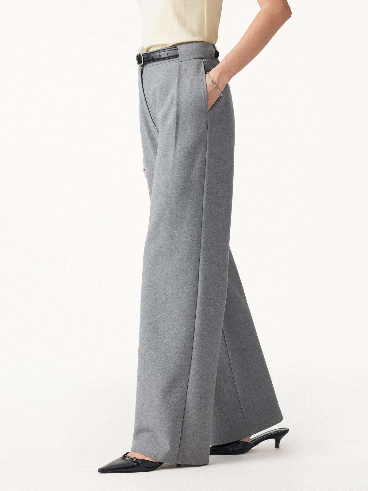 OGLmove Women's Ponte High-Rise Straight-Leg Pants with Pockets