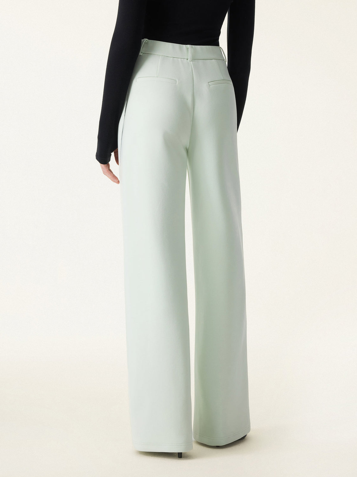 OGLmove Women's Stretch Cotton Blend Slimming High-Rise Wide-Leg Pants