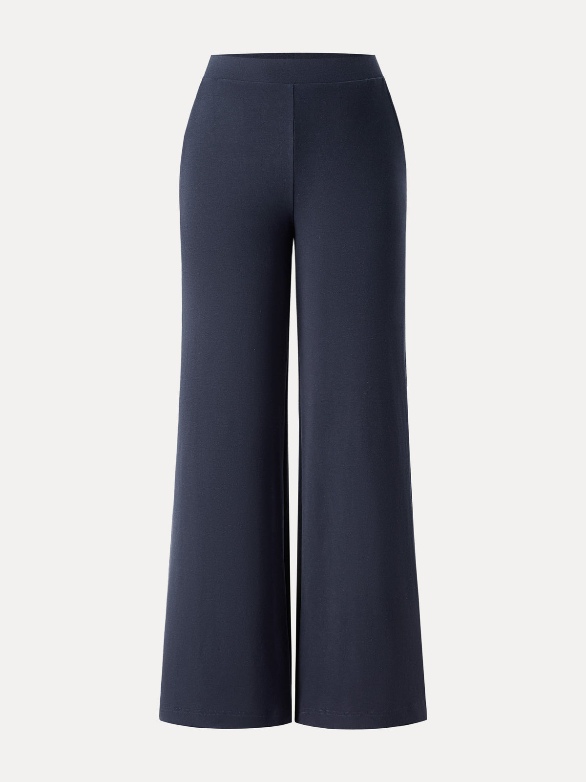 OGLmove Women's Lyocell Wool Mid-Rise Wide-Leg Pull-On Pants with Pockets