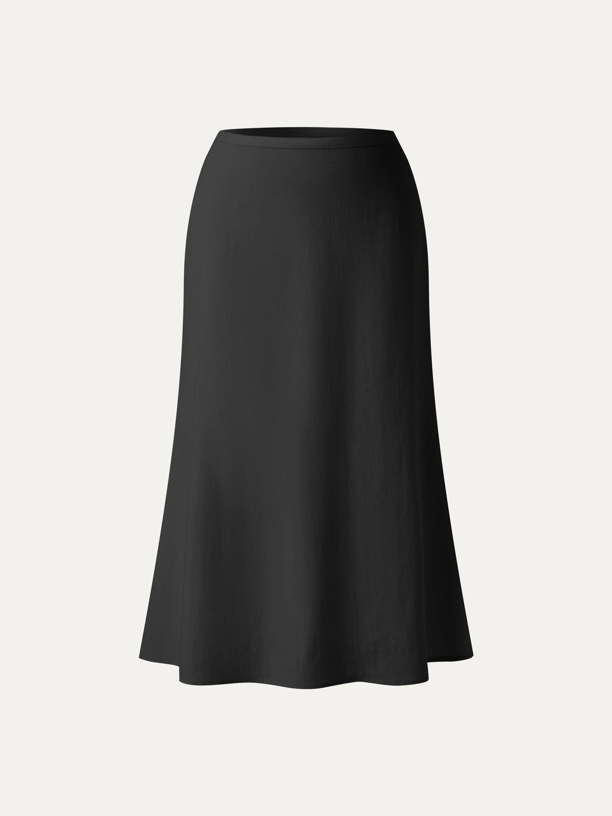OGLmove Women's Lyocell-Linen Blend Maxi Flared Pull-On Skirt