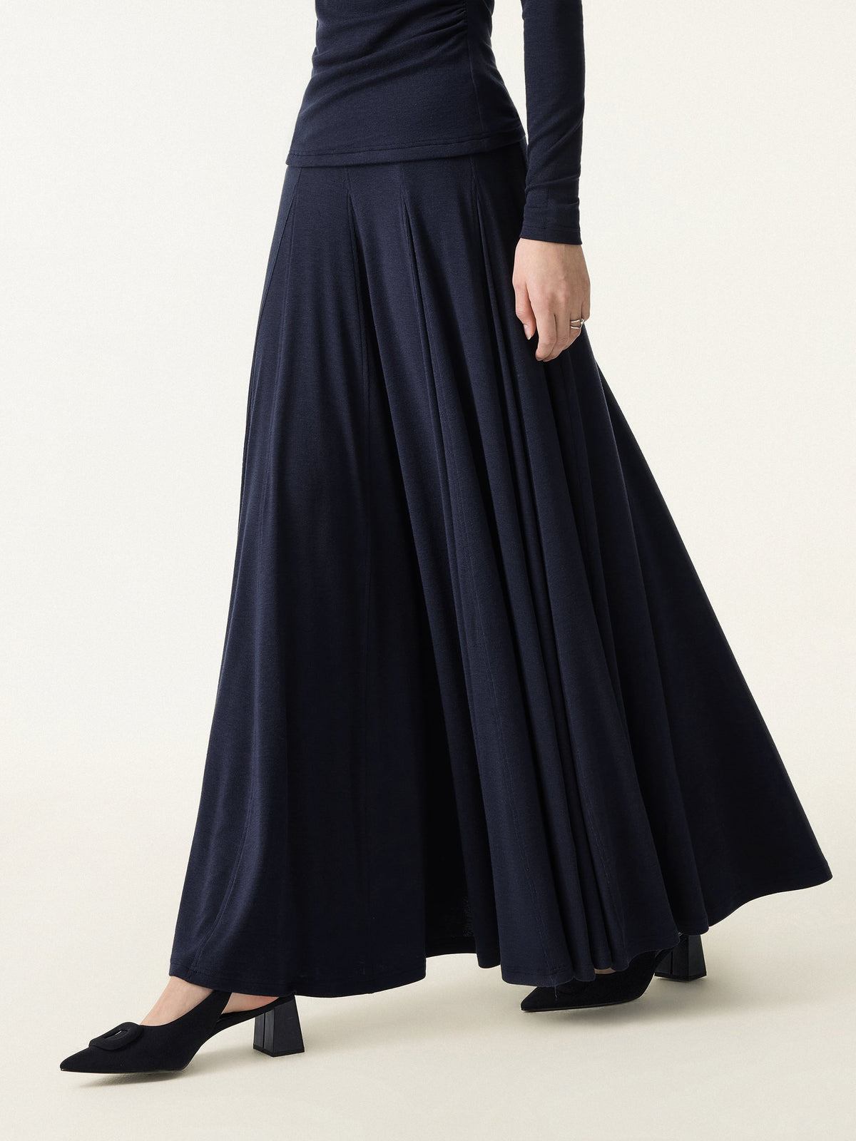 Women's Eco-MiYaMoon Godet Hem Pull-On Maxi Skirt