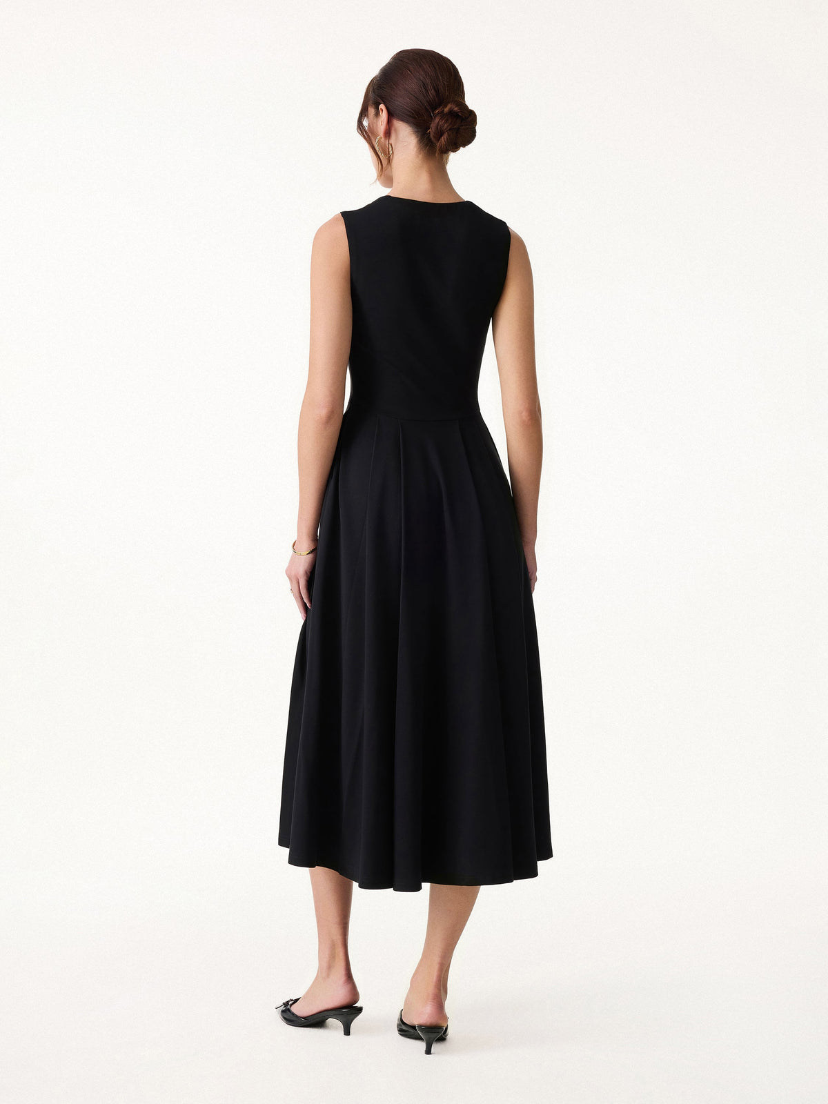 OGLmove Women's Square Neck Midi Bra Dress with Pockets