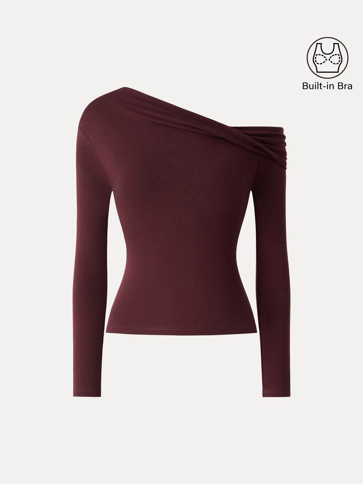 OGLmove Women's Eco-Mousse Convertible Neck Long Sleeve Bra Top