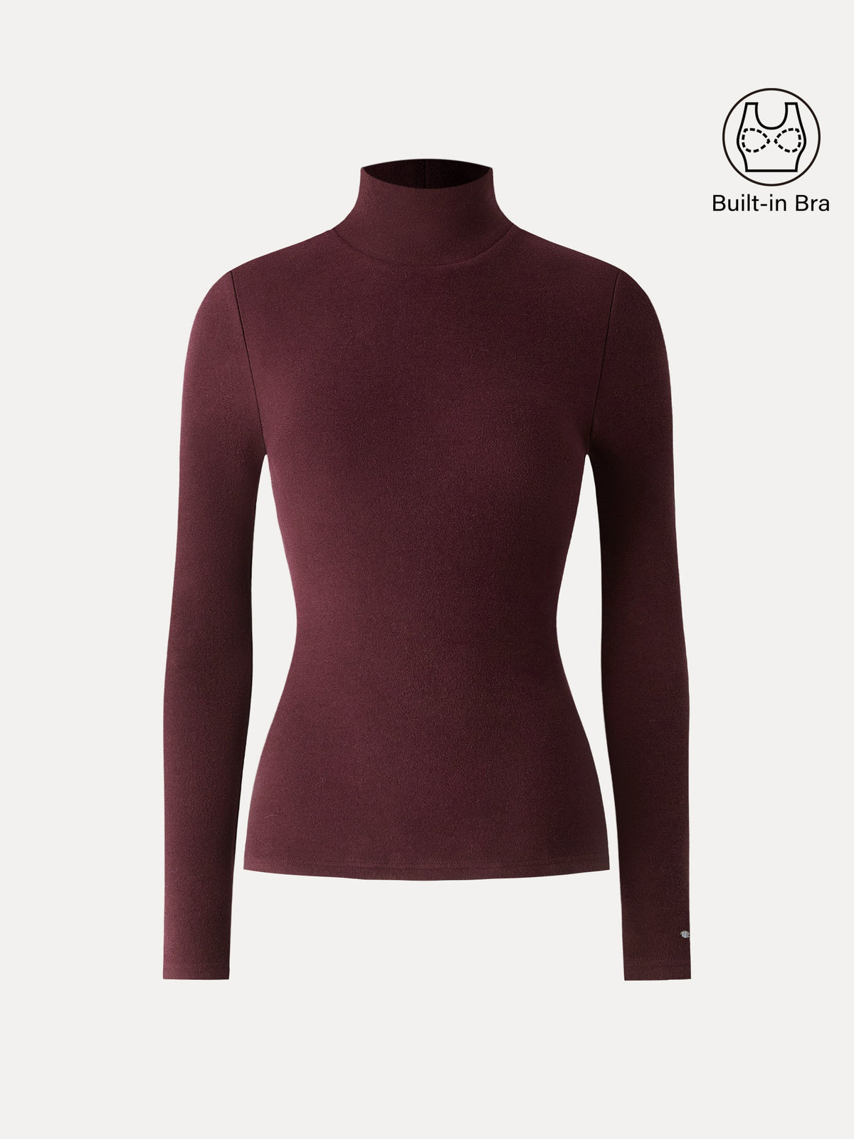 OGLmove Women's LiteWarm Turtleneck Long Sleeve Bra Top