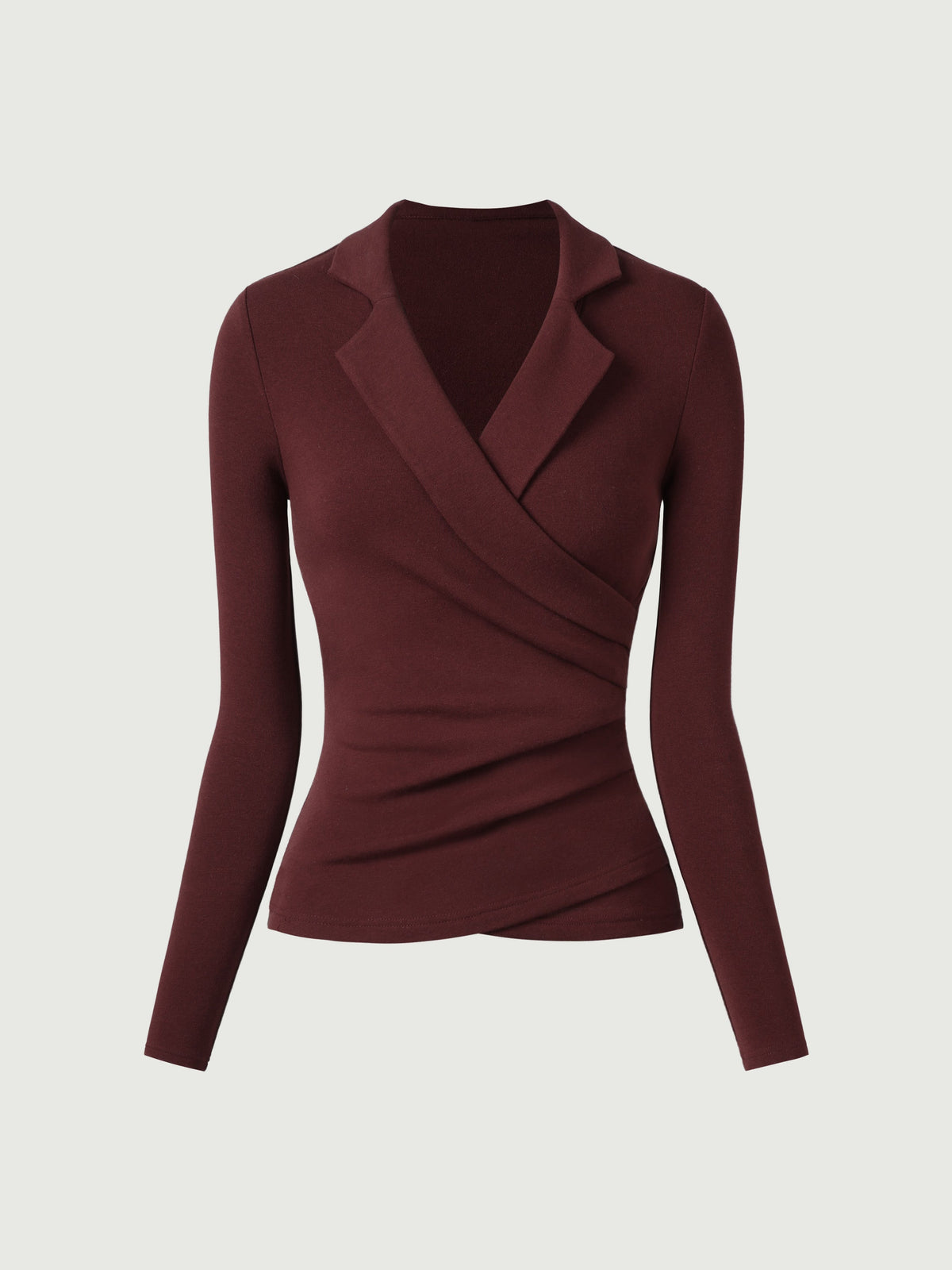 OGLmove Women's Eco-Mousse Collared Surplice Top