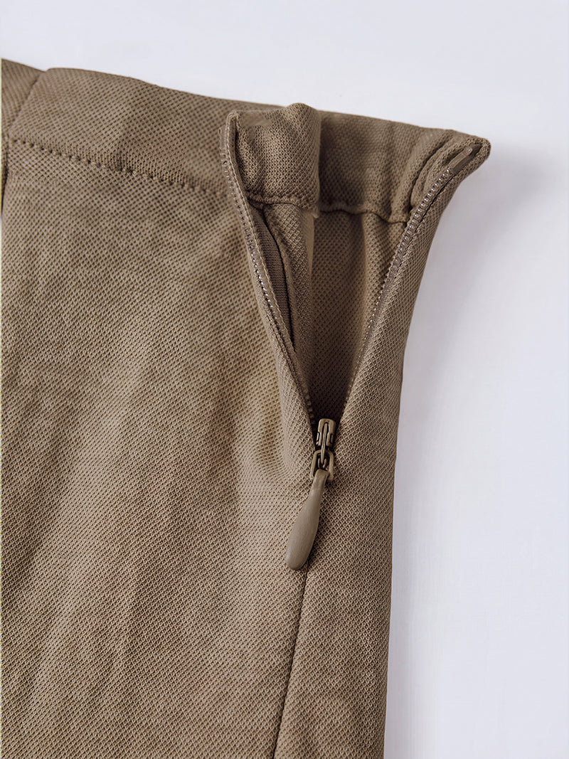 OGLmove Women's Cotton-Linen Mid-Rise Straight Leg Pants