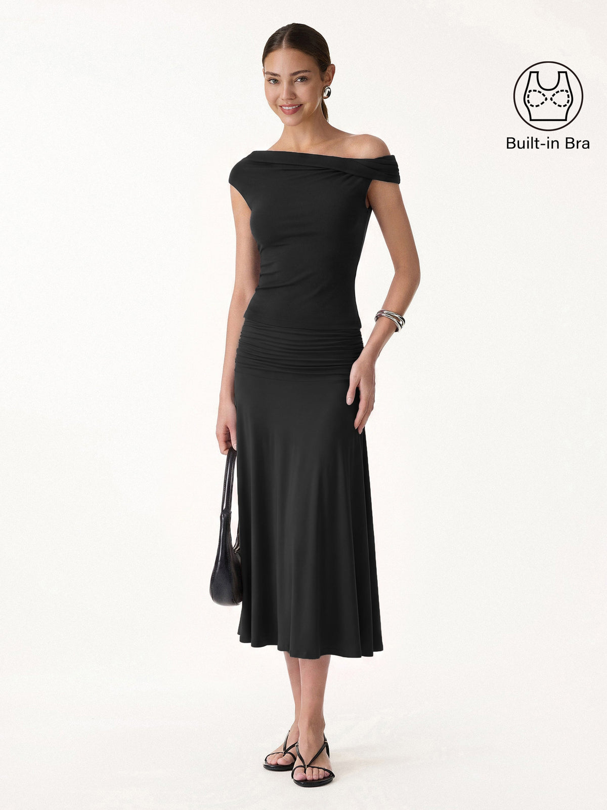 Women's 2-Piece Multi-Wear Brami Top and Midi Skirt Set
